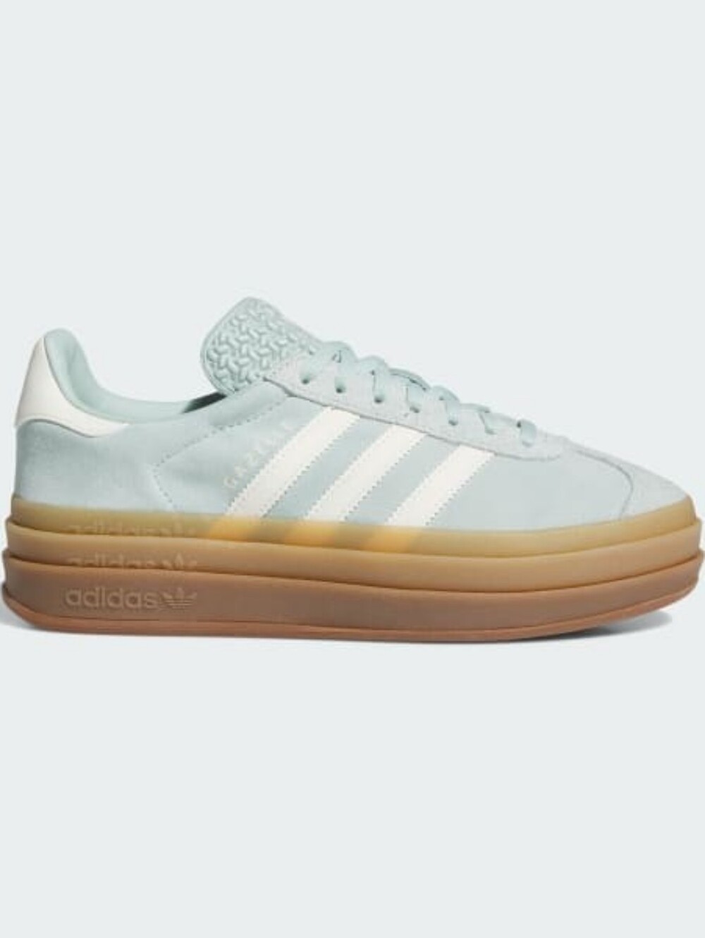 NWT Adidas Originals Gazelle Bold Ash Green Blue Platform Suede Sneakers Size 8